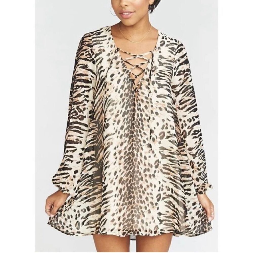 Show Me Your MuMu Thunderbird Leopard Animal Print Dress